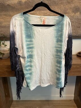 NWT FP Movement tie dye fringe top Size S retail $88